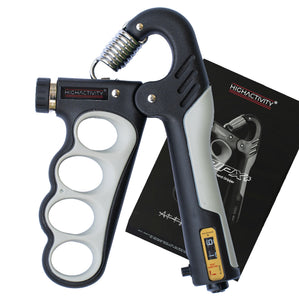 High Activity- Grip X- Hand Gripper | 5-100 Kgs | Adjustable Resistance Strength Trainer | with Counter