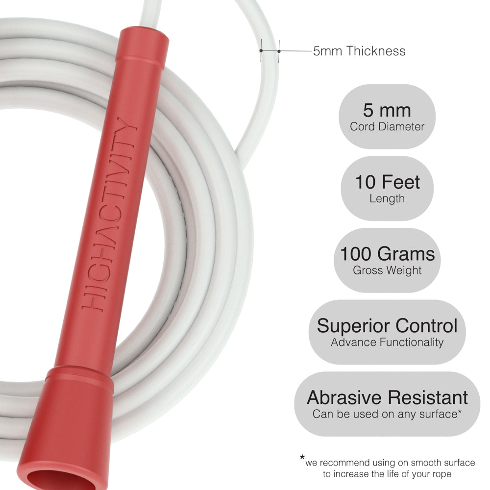 Luma Metallic Edition- 5mm Speed Jump Rope- ABS Handles Metallic Finish