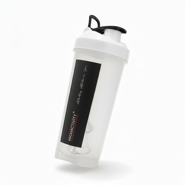 High Activity- Typhoon Shaker | Premium BPA-Free Protein Mixer Bottle | 700ml - Clear White