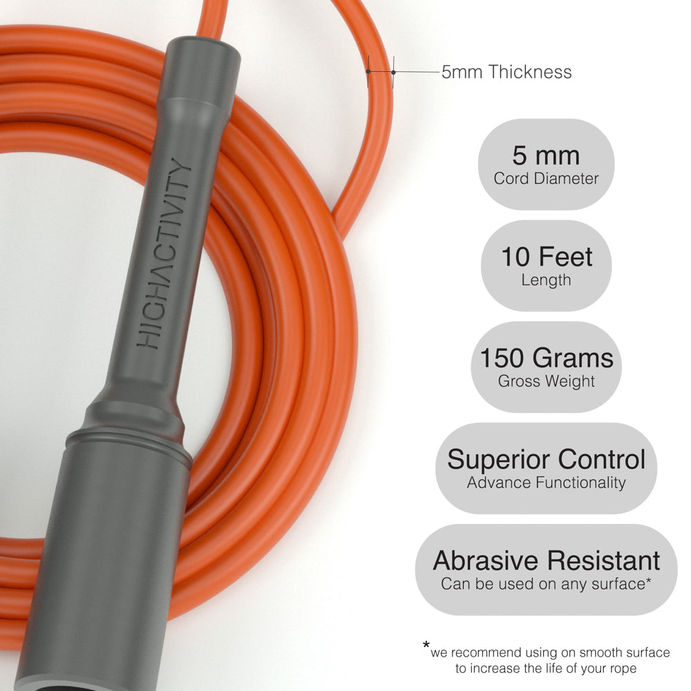 Sleek Rope- 5mm Speed Jump Rope- ABS Handles